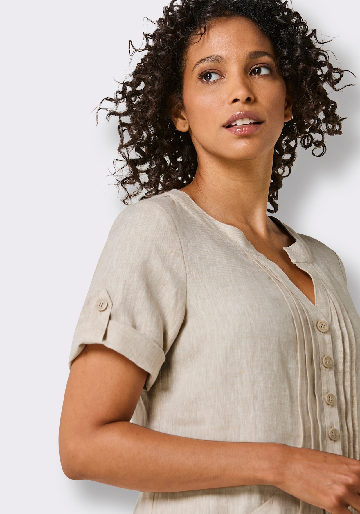 CREATION L PREMIUM Sommerkleid - sand-meliert