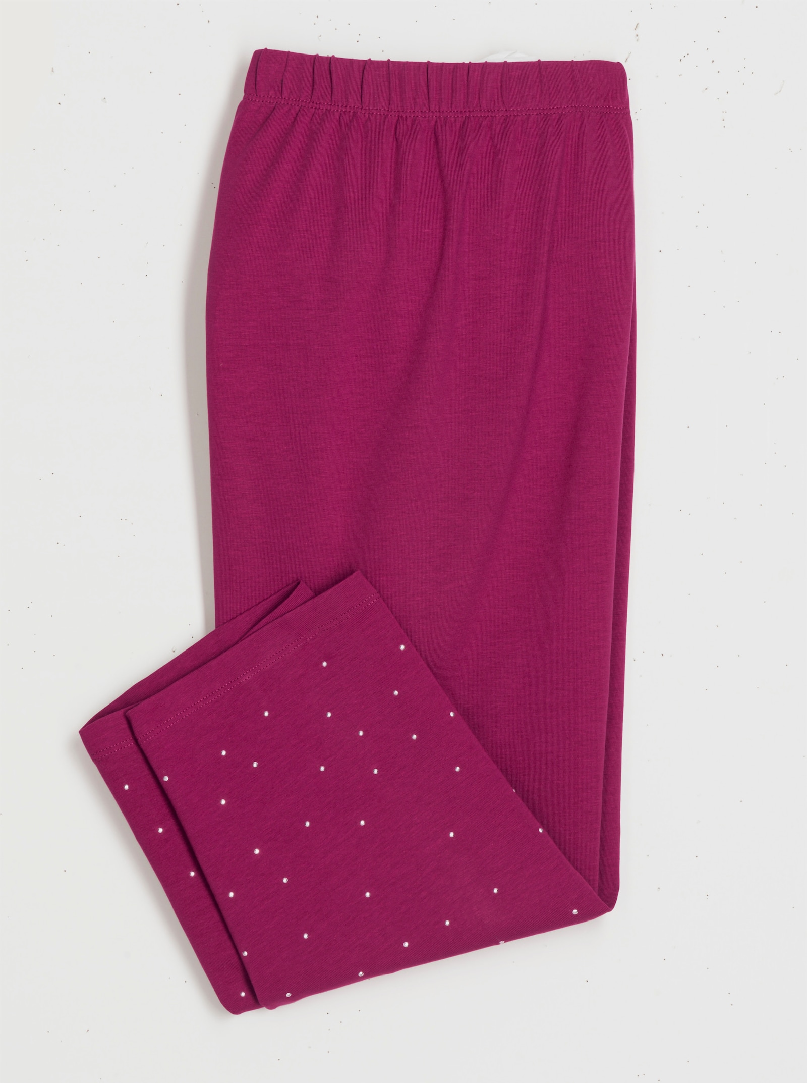 Caprileggings mit Zierplättchen am Bein - malve