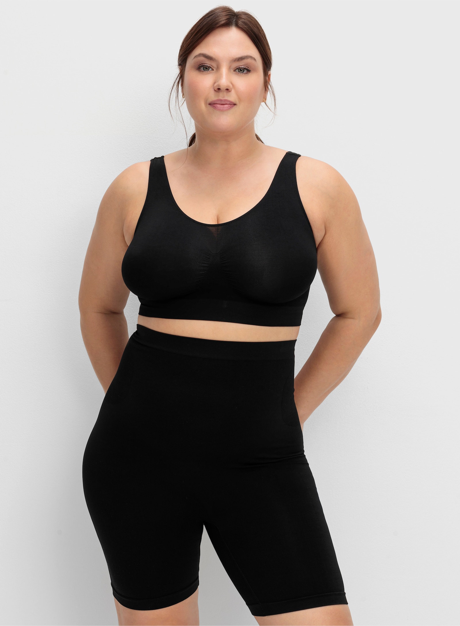 sheego Formpants im Doppelpack, extrahohe Taille - hautfarben+schwarz