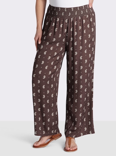 sheego Schlupfhose mit Paisleymuster - schoko-sesam-bedruckt