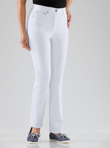5-Pocket-Jeans mit innenliegendem Dehnbund - weiß