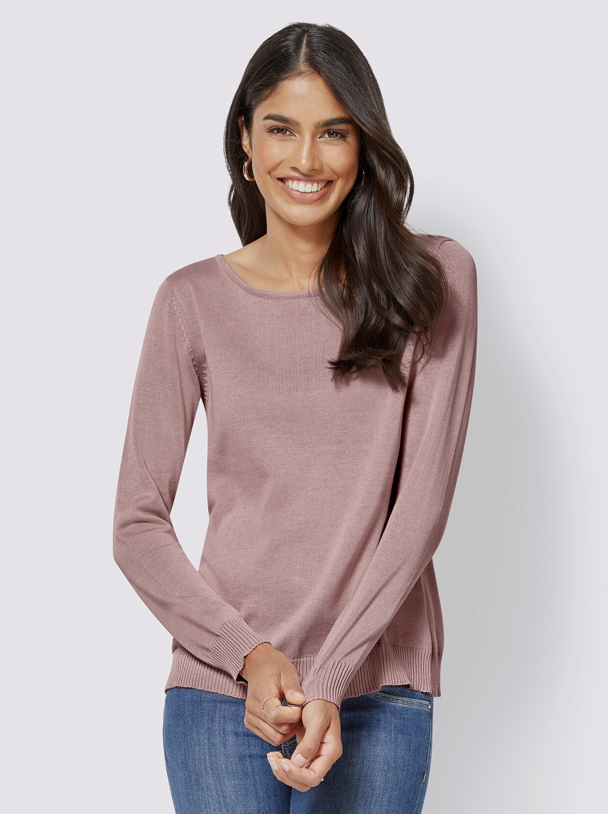Feinstrickpullover - altrosé