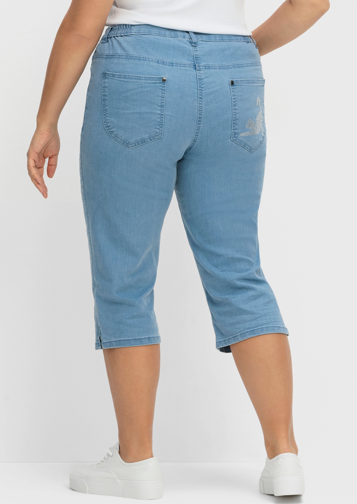 Caprijeans - blue-bleached