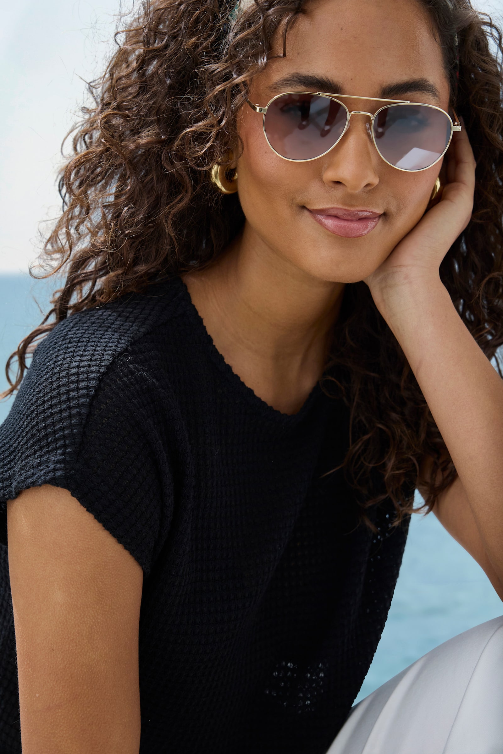 Vivance Kurzarmshirt - schwarz