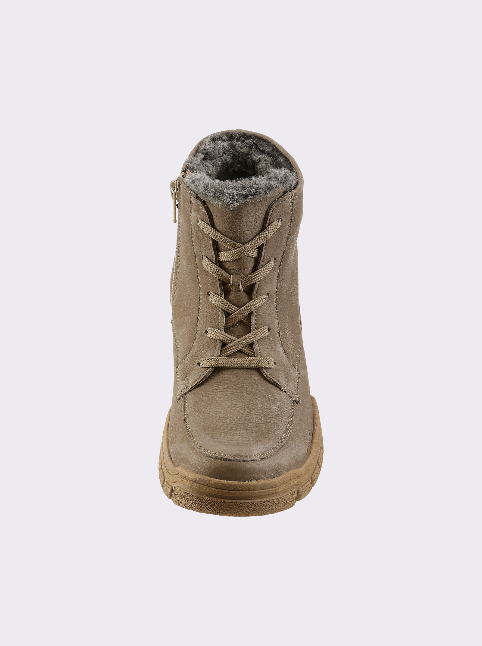 Waldläufer Stiefelette mit wärmendem Futter - schlamm