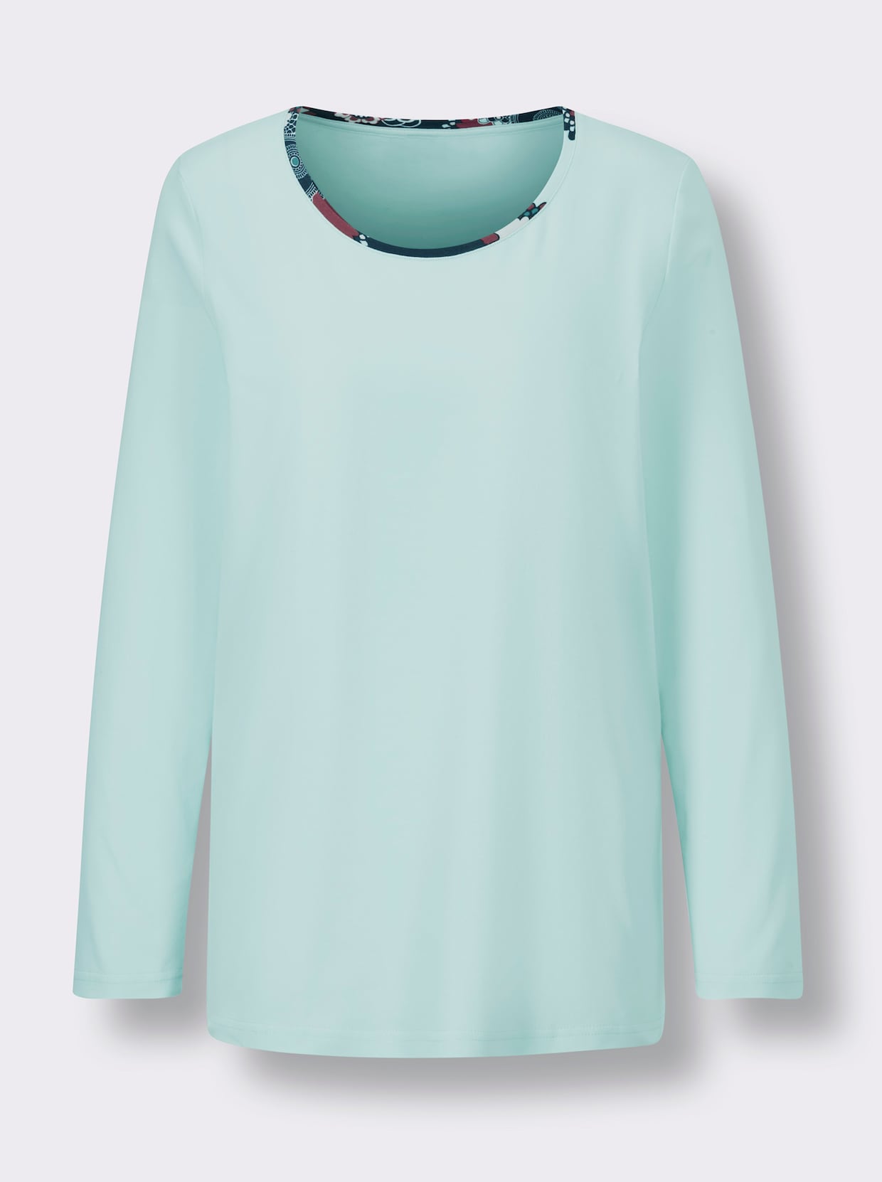 Comtessa Pyjama - zacht mint/marine bedrukt
