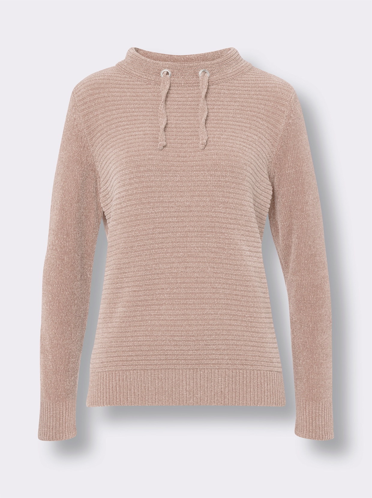 Langarm-Pullover - puder