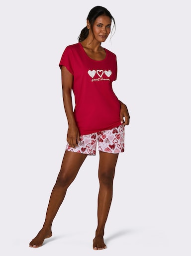 wäschepur Shorty - rot-weiß-bedruckt