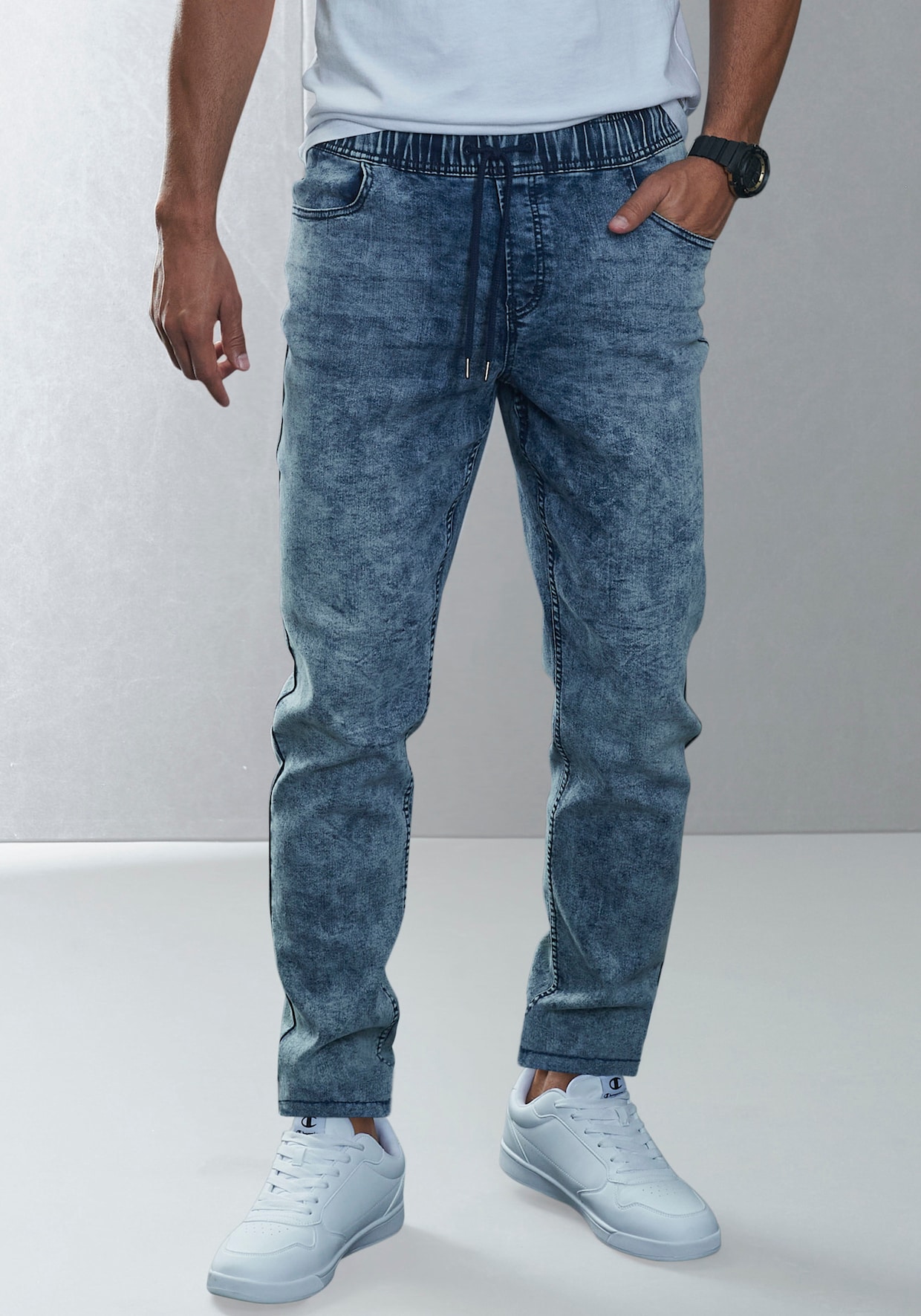 Buffalo Schlupfjeans - blau-moonwashed