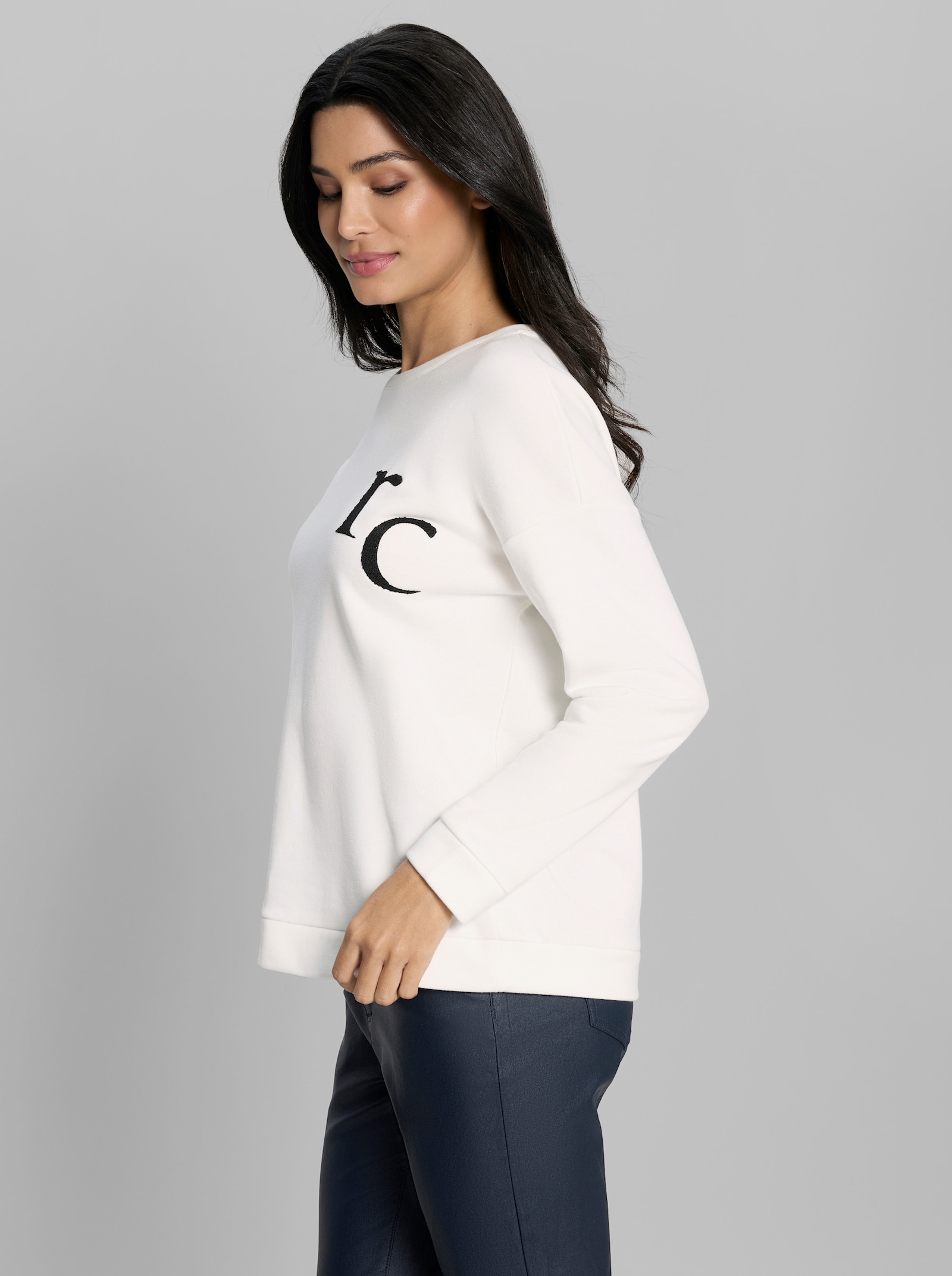 heine Sweatshirt mit Stickerei - ecru