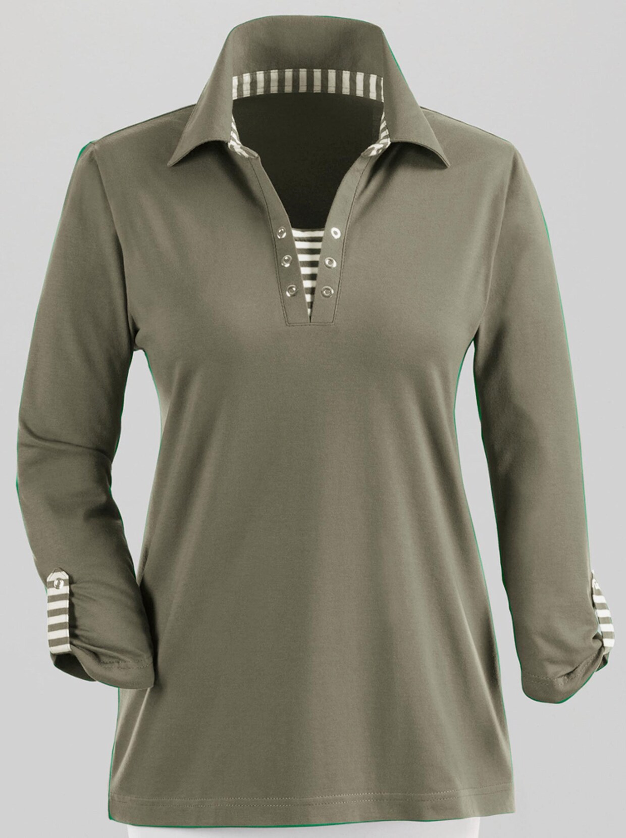 3/4-Arm-Shirt - khaki