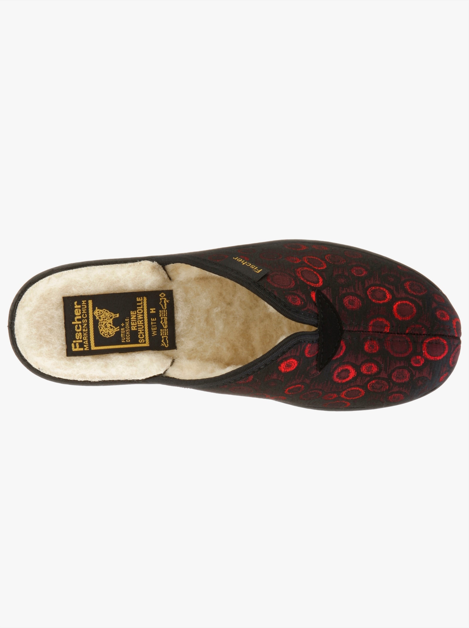 Fischer Pantoffel - bordeaux