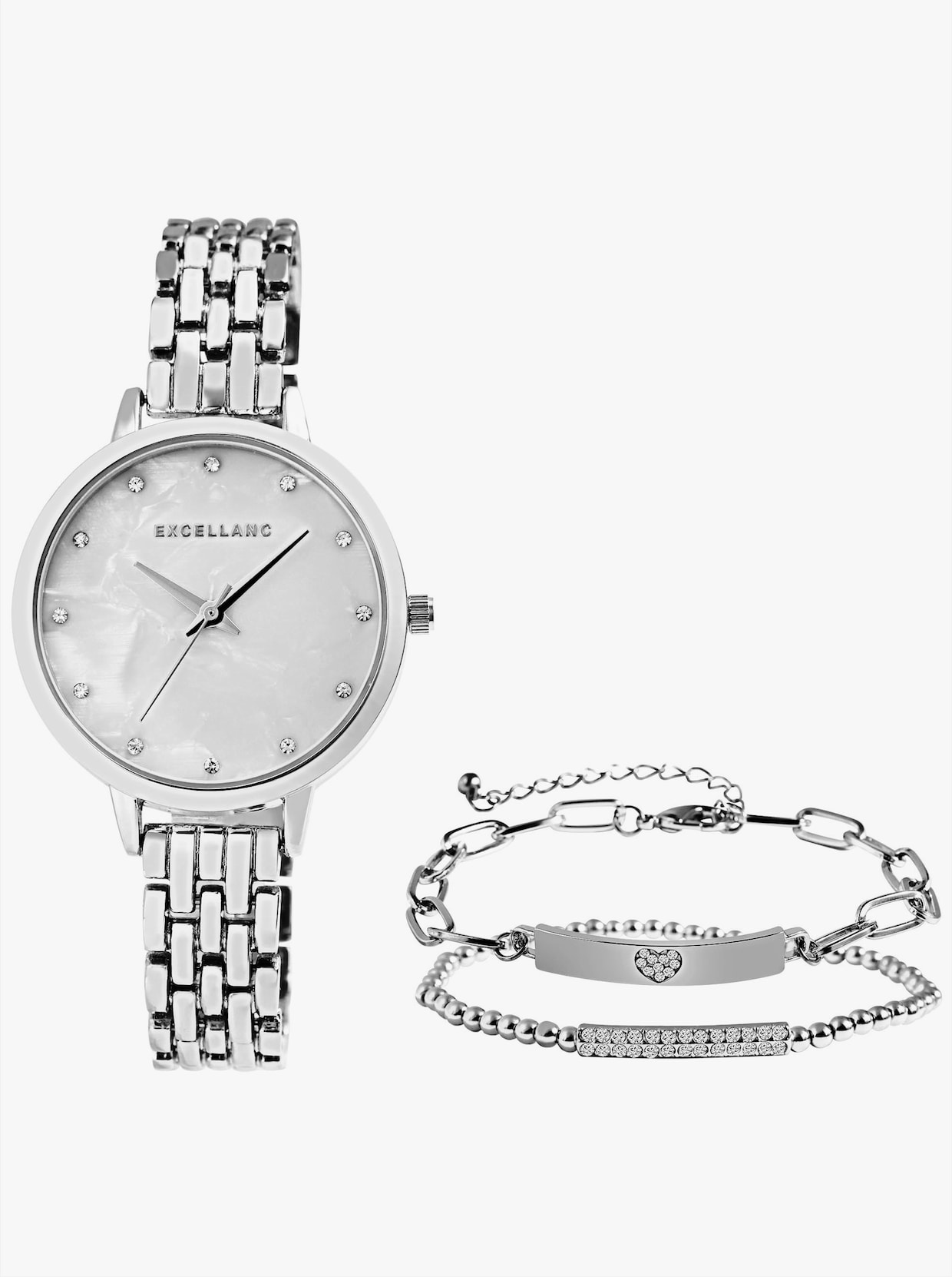 Armbanduhr und Armband - Silber