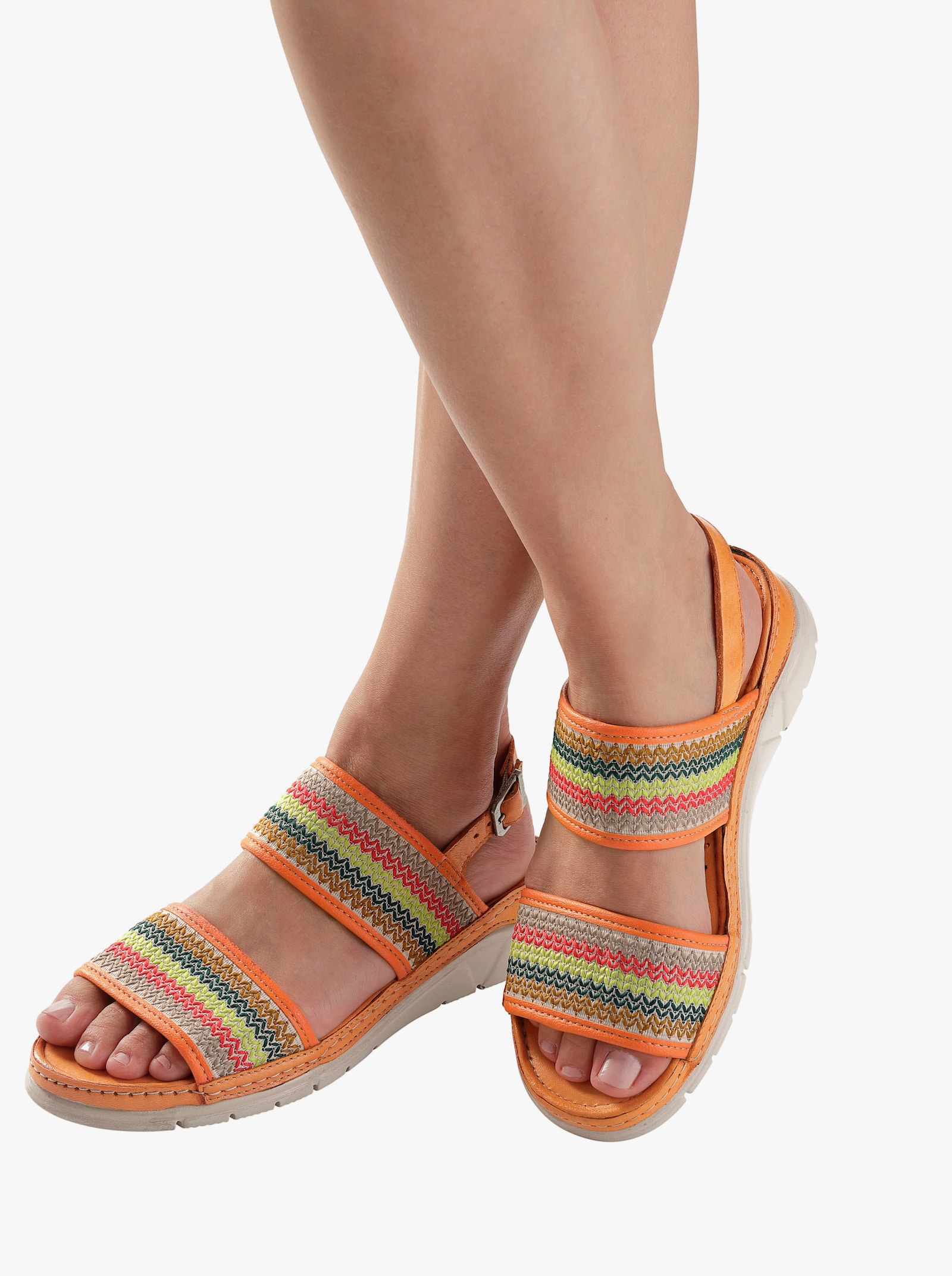 Gemini Sandale im bunten Farbmix - orange