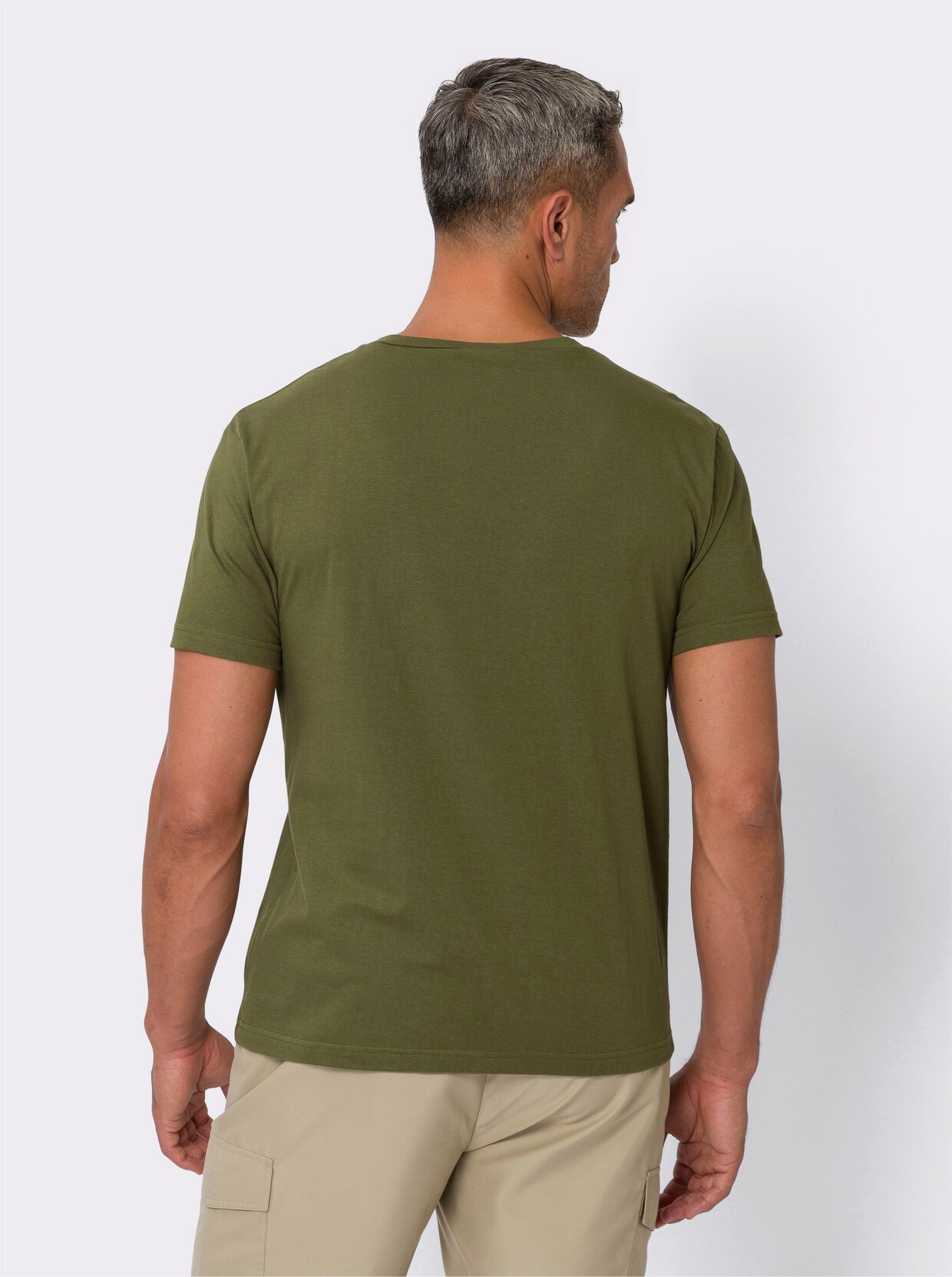 T-shirt - khaki-lindgrön