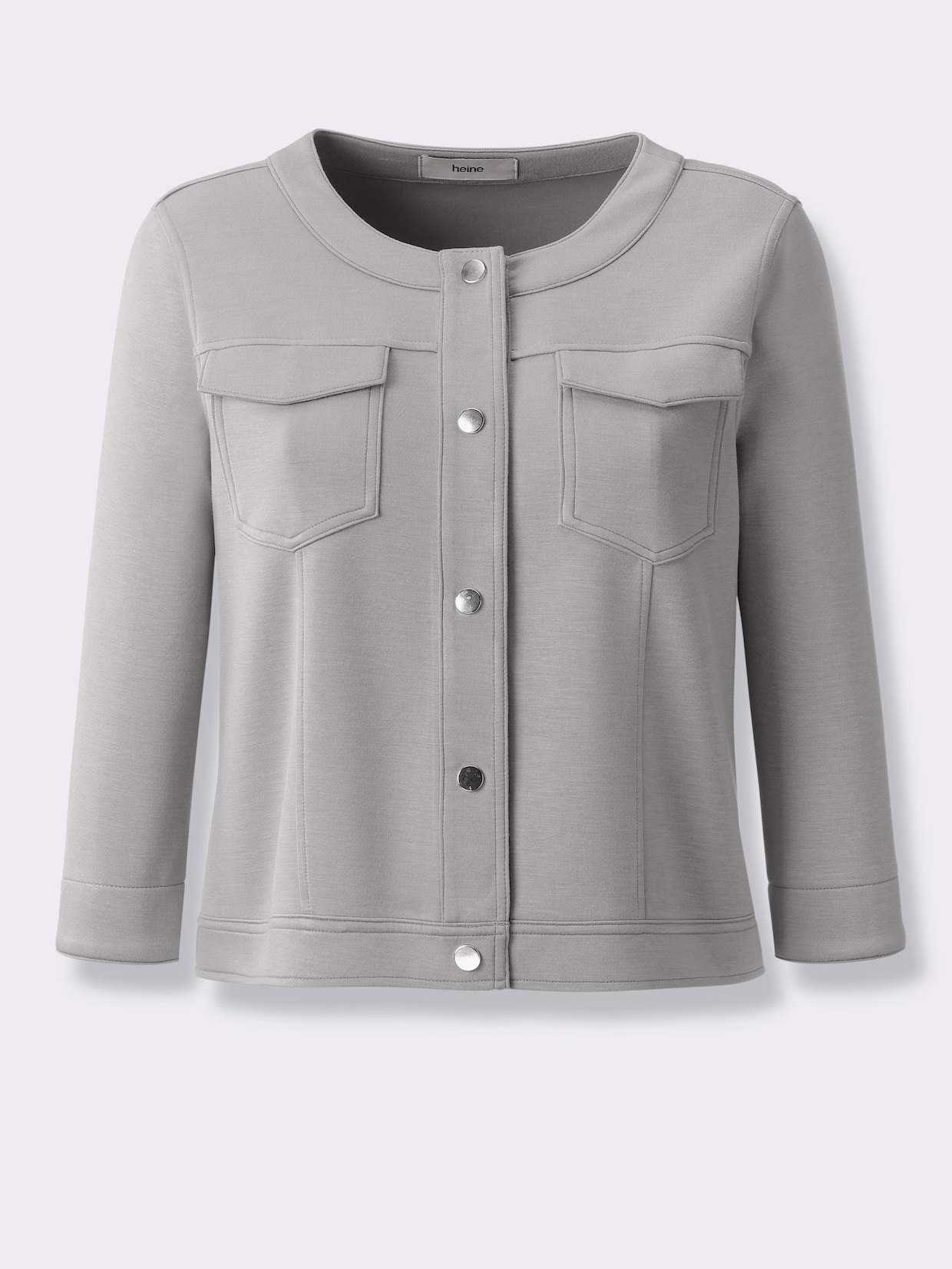 heine Shirtjacke - steingrau