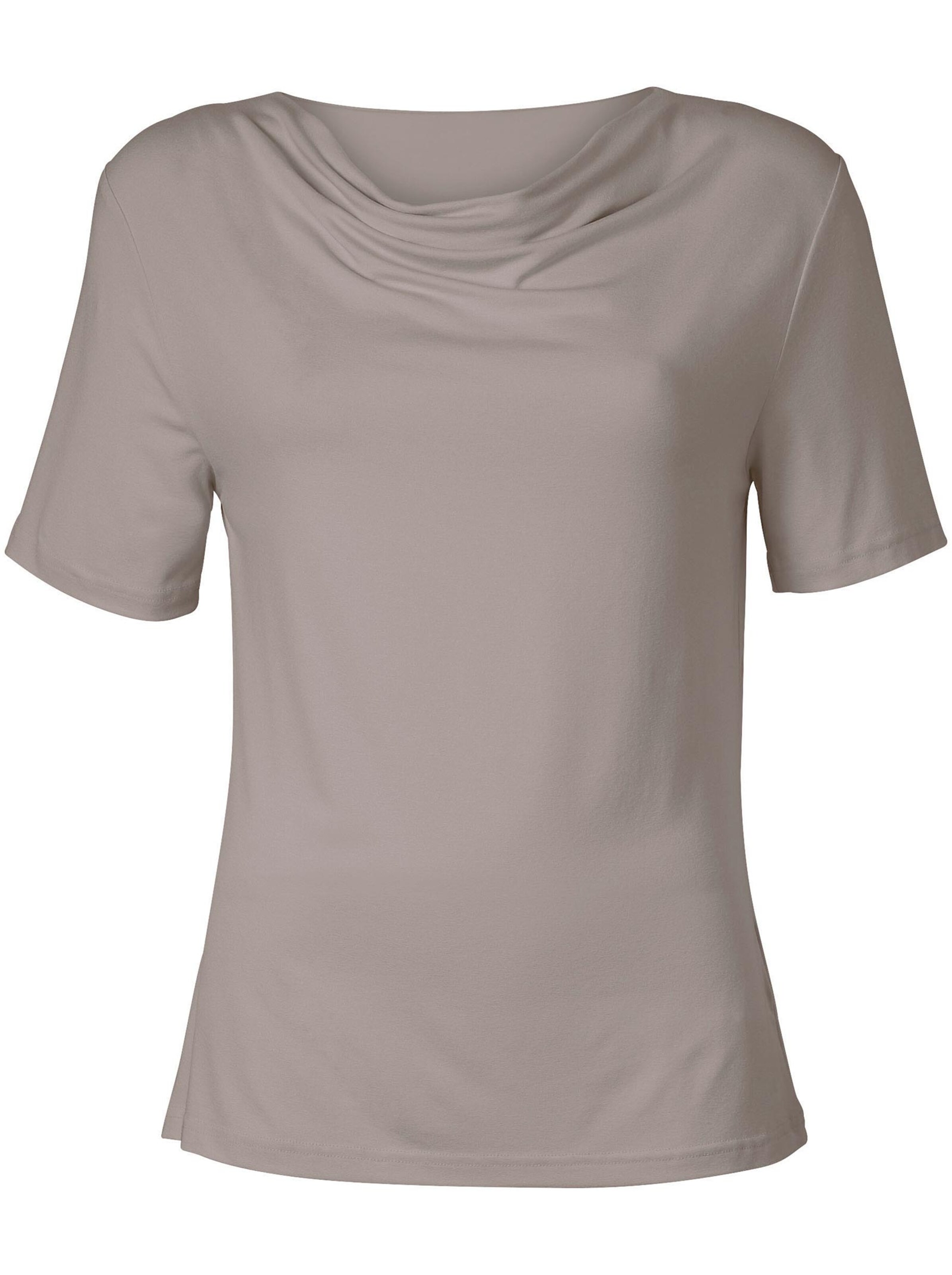 Damenmode Shirts Wasserfallshirt in taupe Damenmode Shirts Wasserfallshirt in taupe