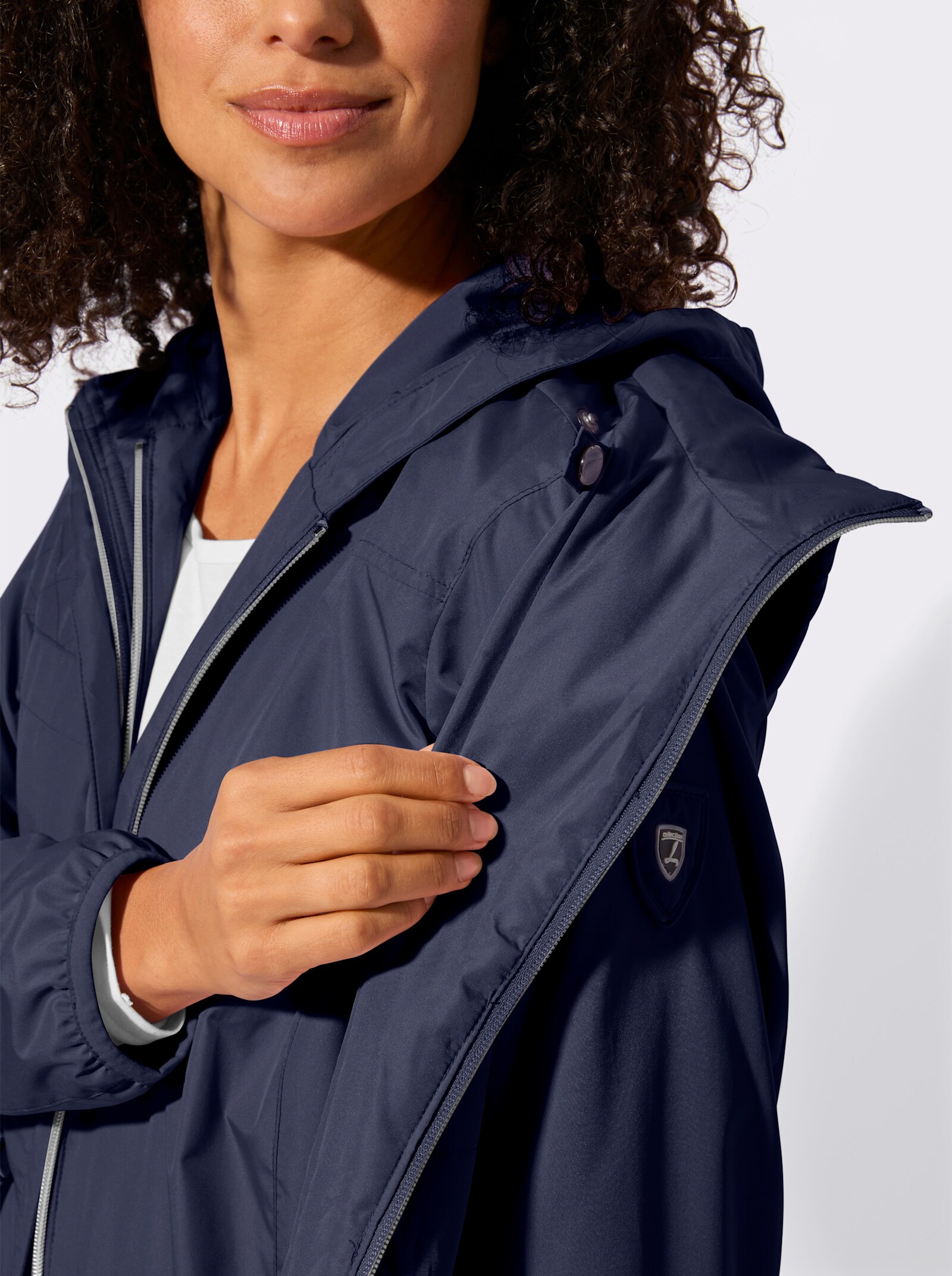 3-in-1-Funktionsjacke im Steppmuster-Mix - marine