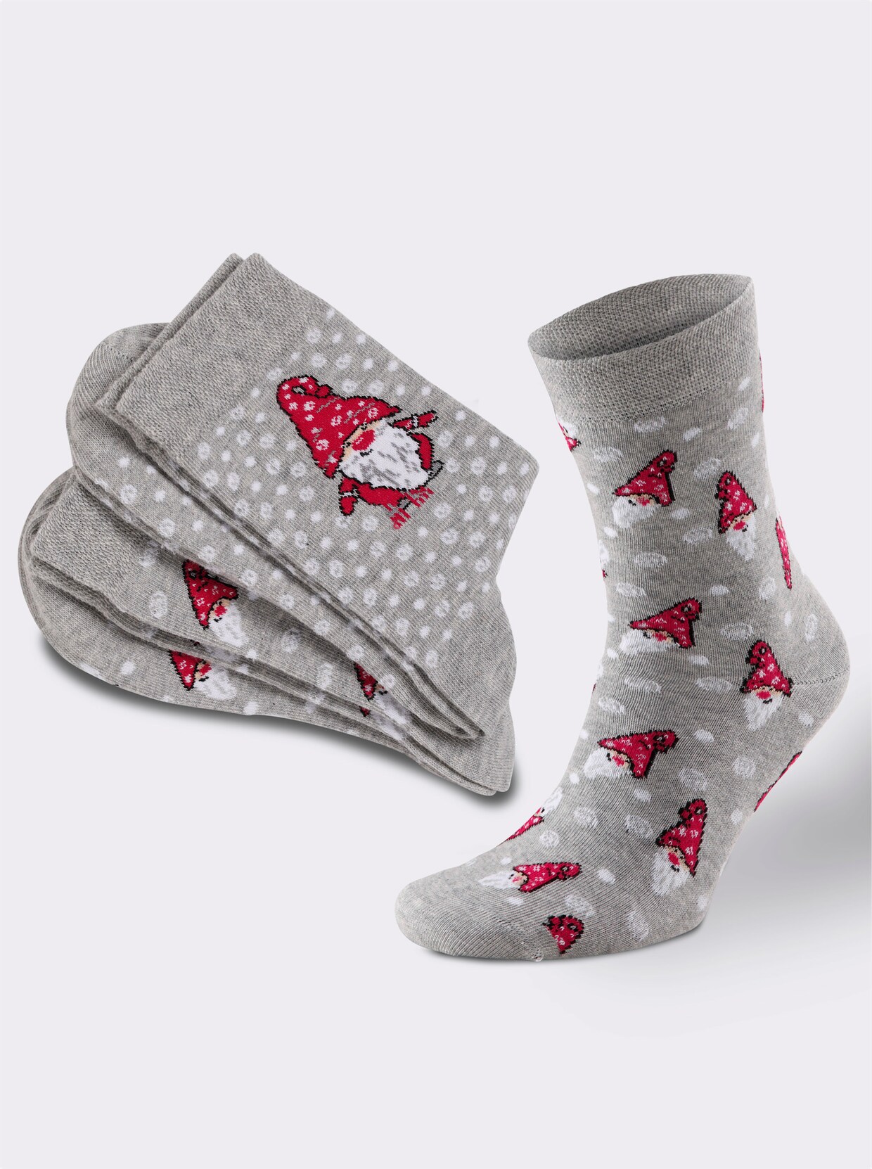 wäschepur Dámské ponožky - šedá-vzor
