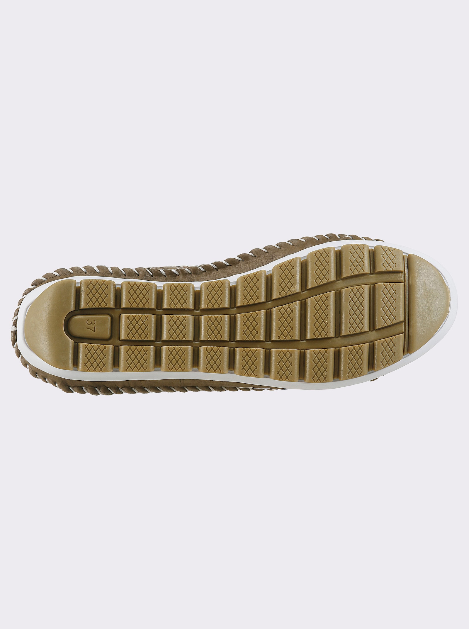 Gemini Pantolette aus Leder mit Durchbrüchen - khaki