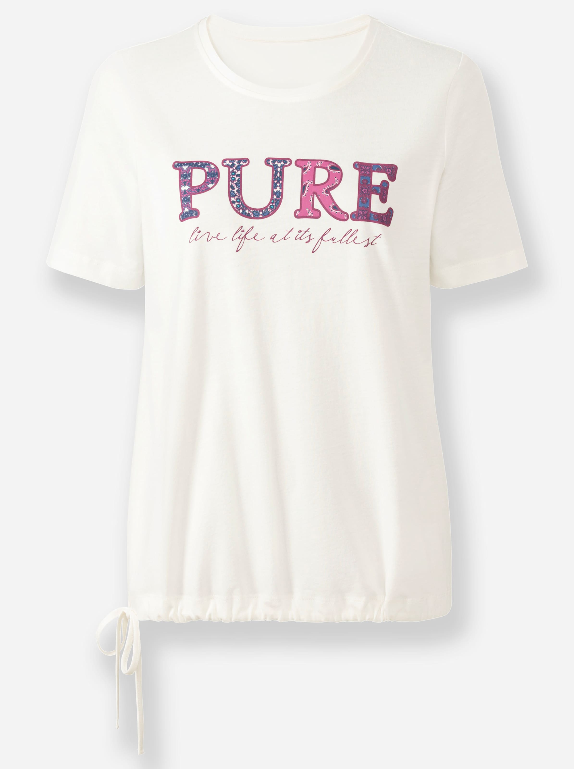 Sheego Damen Ecru-Bedruckt Kurzarmshirt - Bild 2