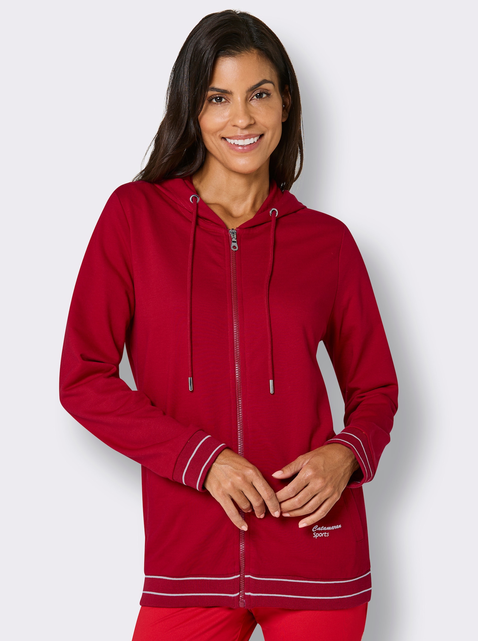 Catamaran Sports Sweatjacke mit Kapuze - rot