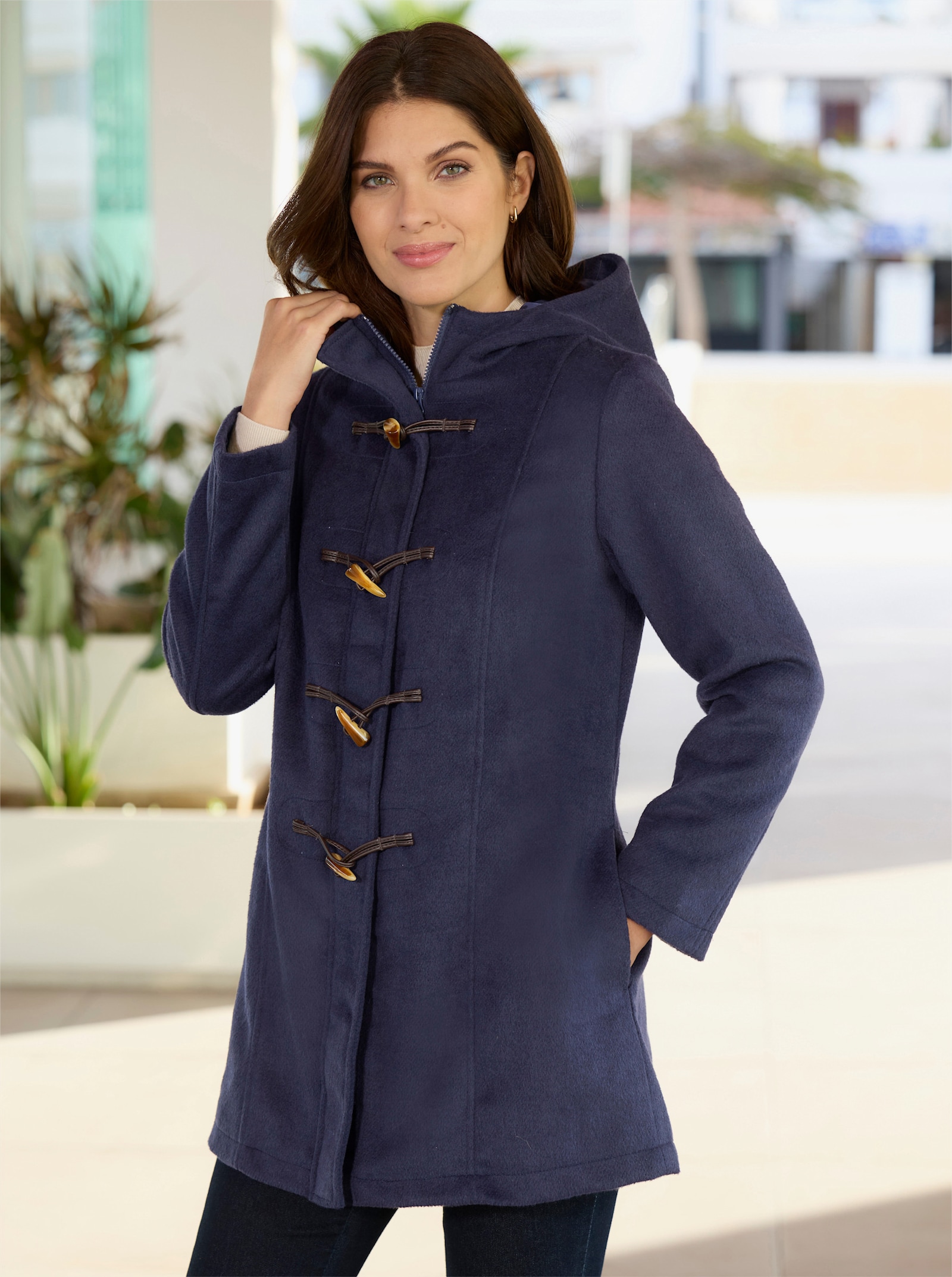 Longjacke mit Knebelknöpfen - marine