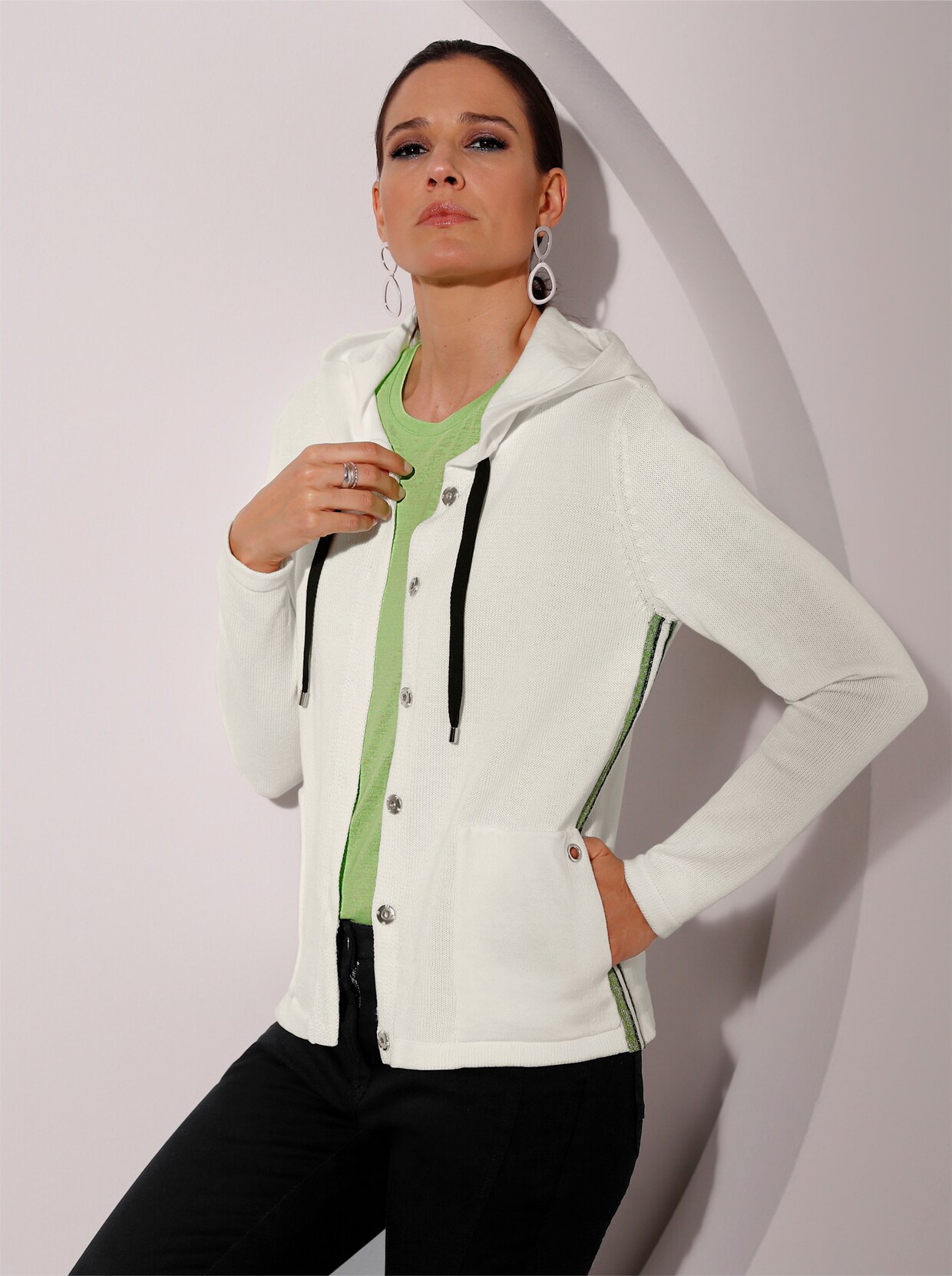 Strickjacke - ecru