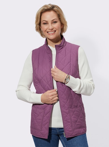 Steppweste mit Fleece-Futter - violett
