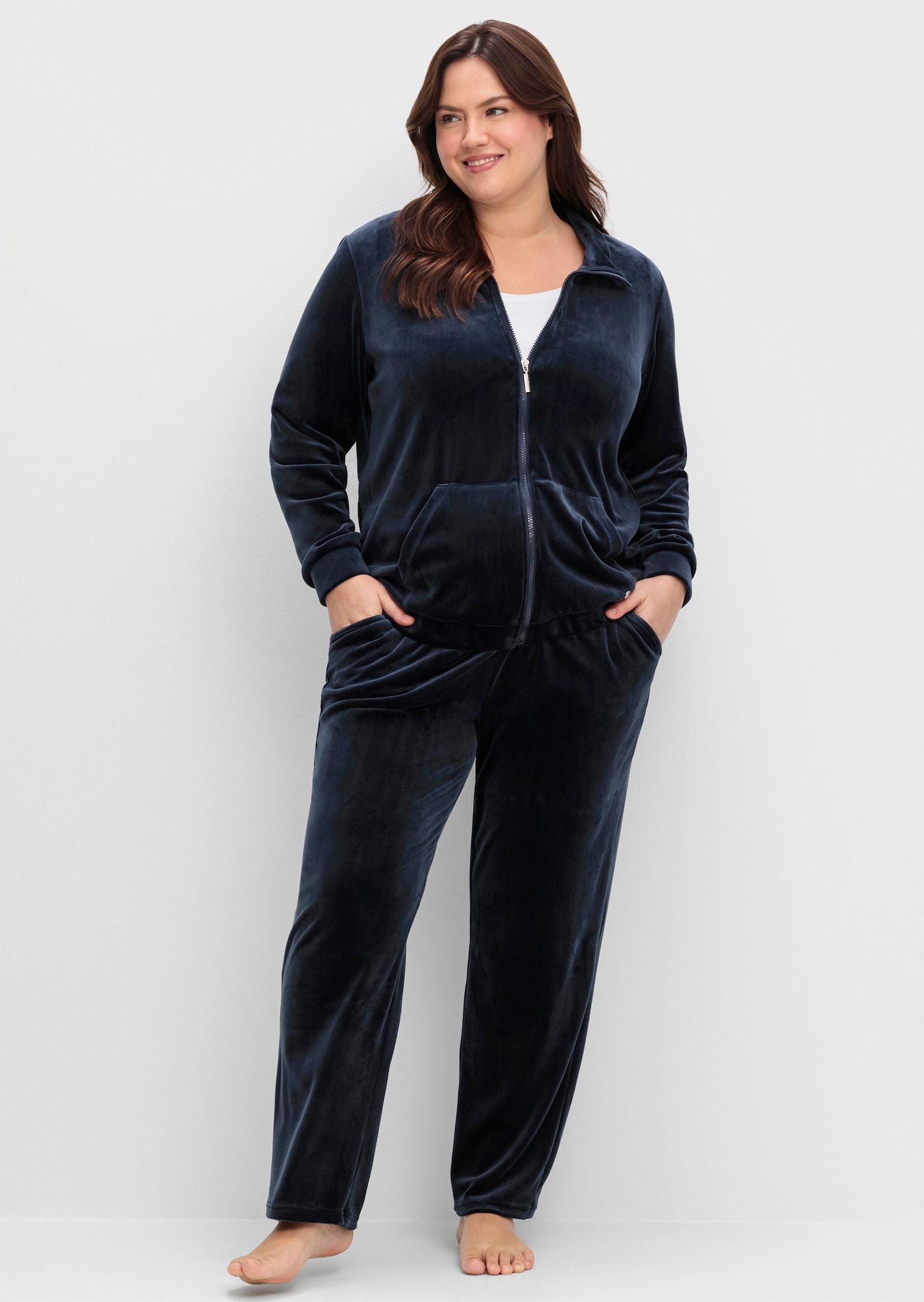 sheego Hausanzug in Nicki-Qualität - nachtblau
