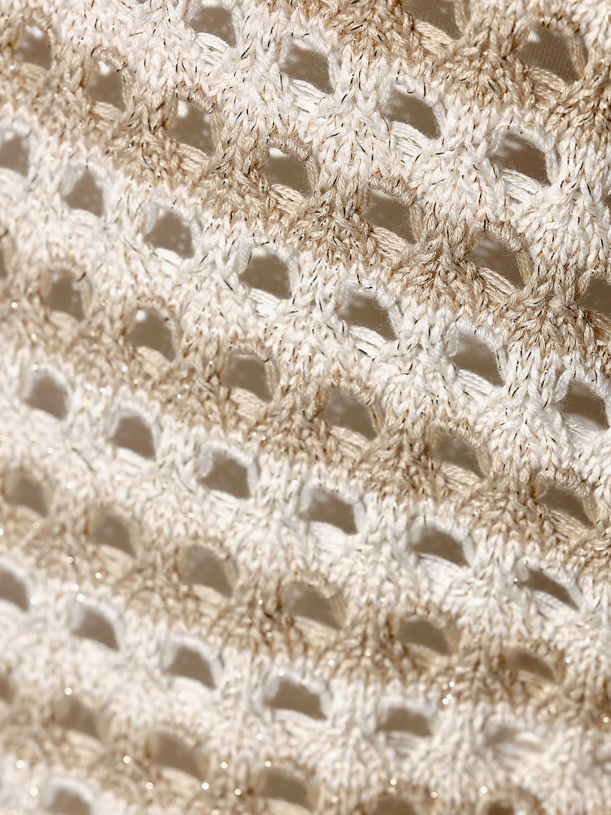 Polopullover - ecru-sand-gemustert