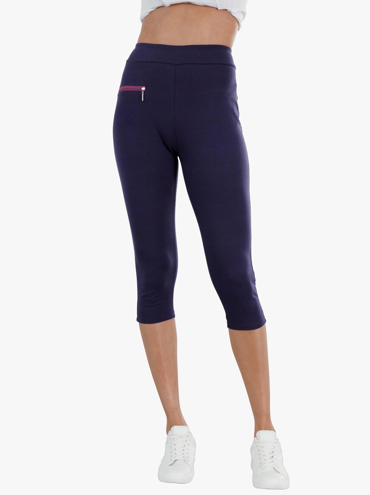 Capri-legging - nachtblauw