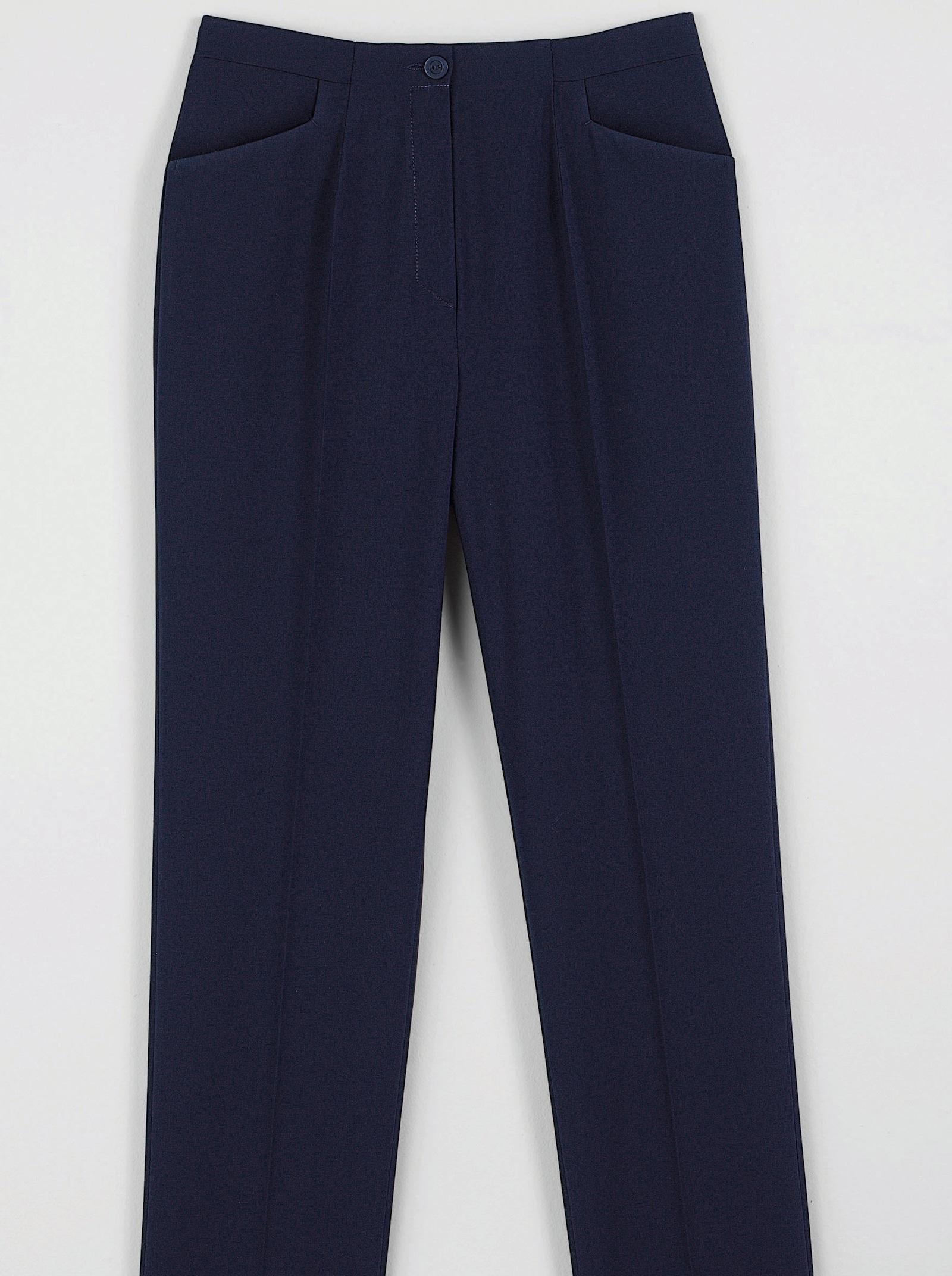 Come on Broek met persplooi in 'buik weg'-model - marine