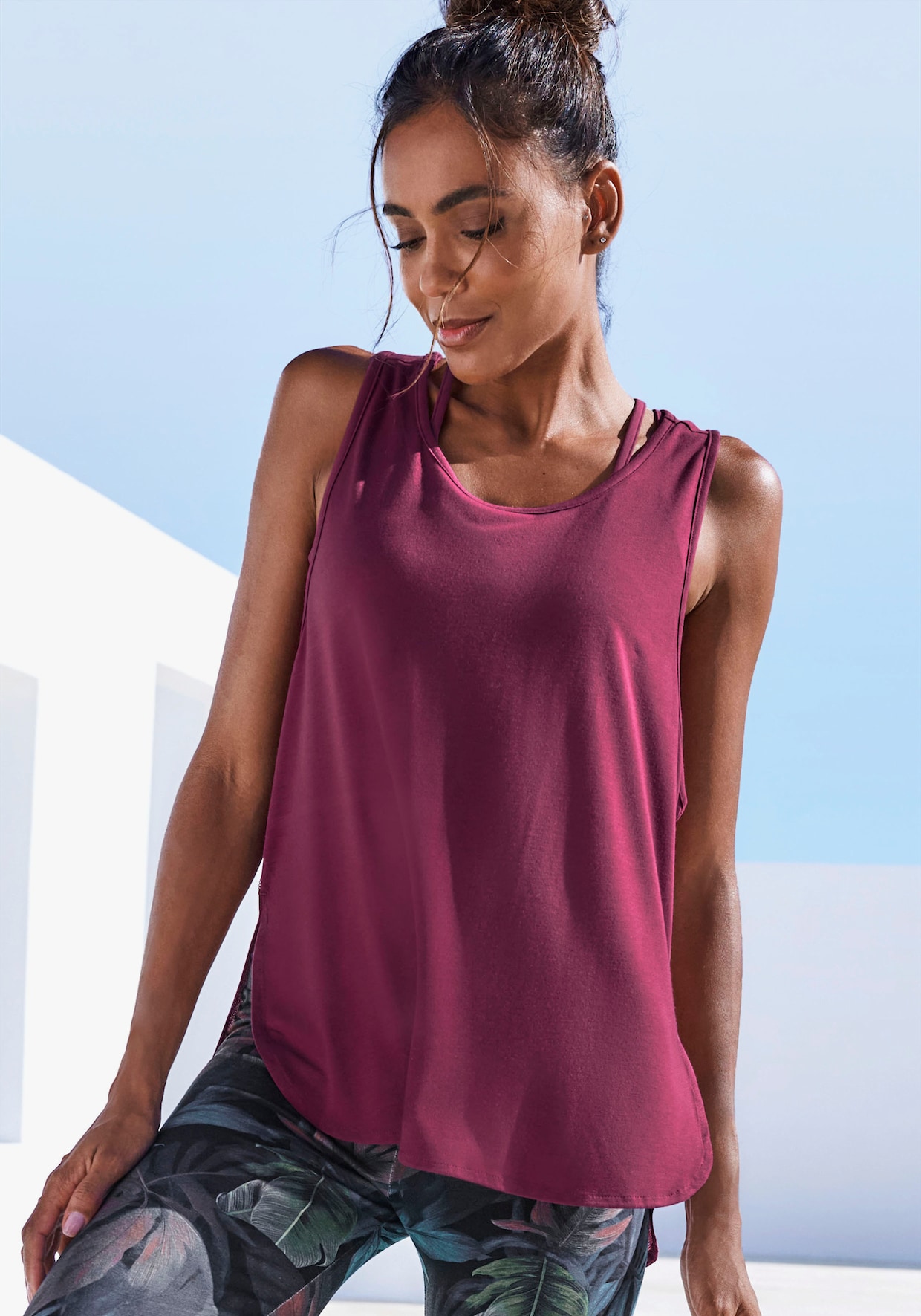 LASCANA ACTIVE Tanktop - dunkelrot