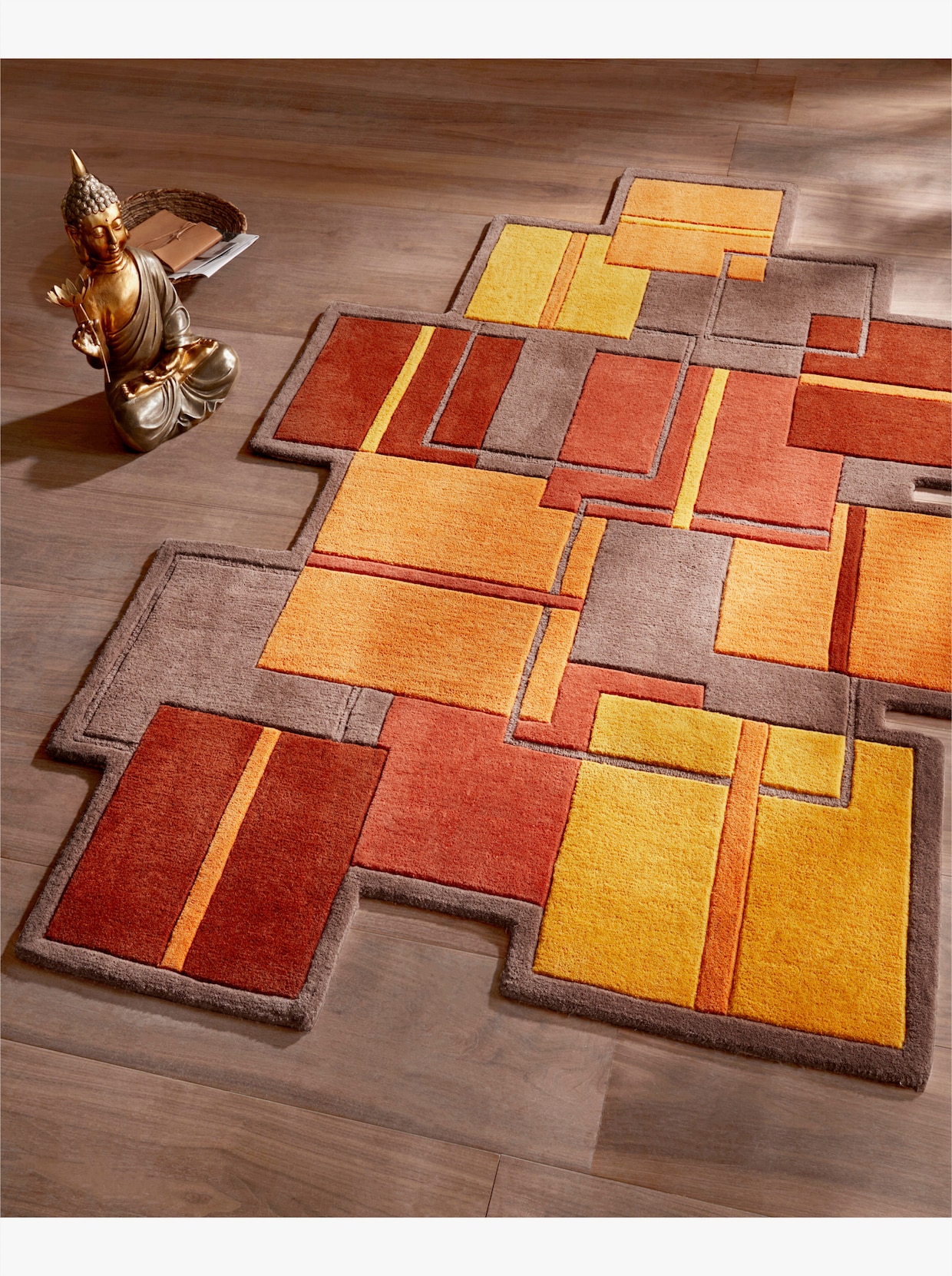 heine home Hoogpolig tapijt - oranje/bruin