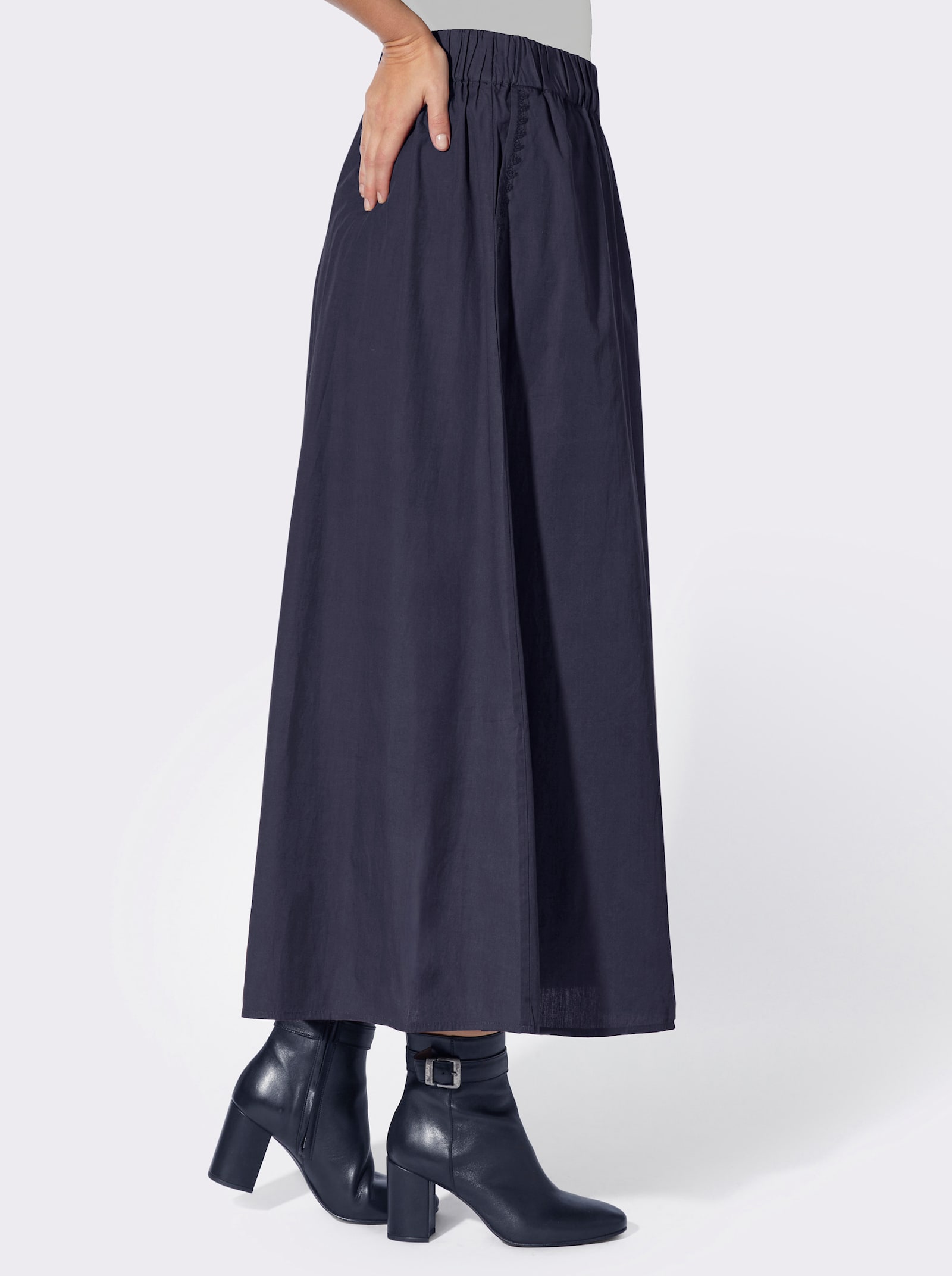 heine Rok in A-lijn met comfortband - marine