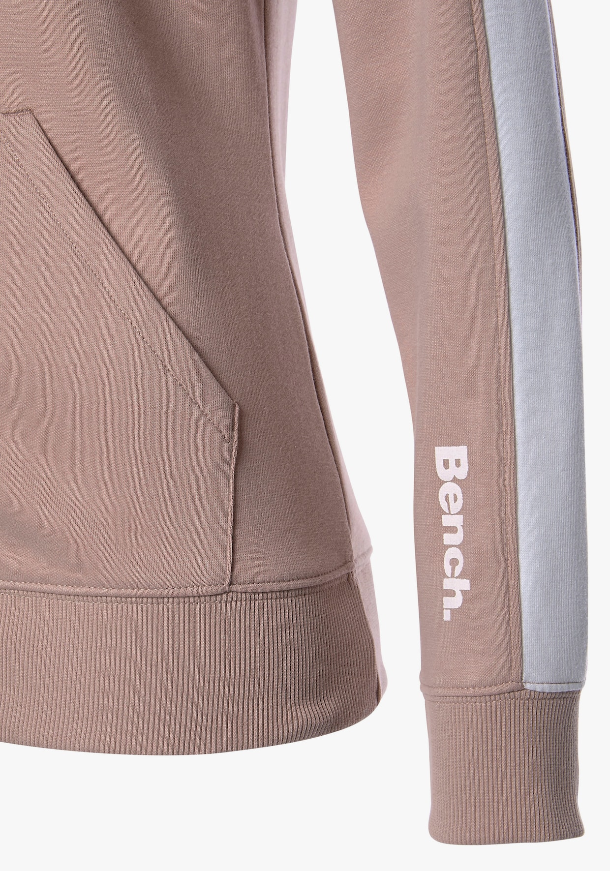 Sweatjacke - beige-weiß