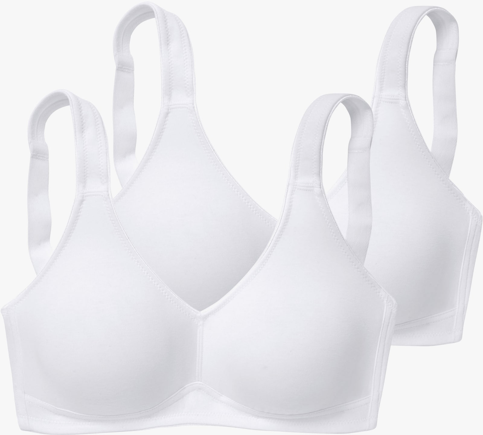 petite fleur Soutien-gorge doux - 2x blanc