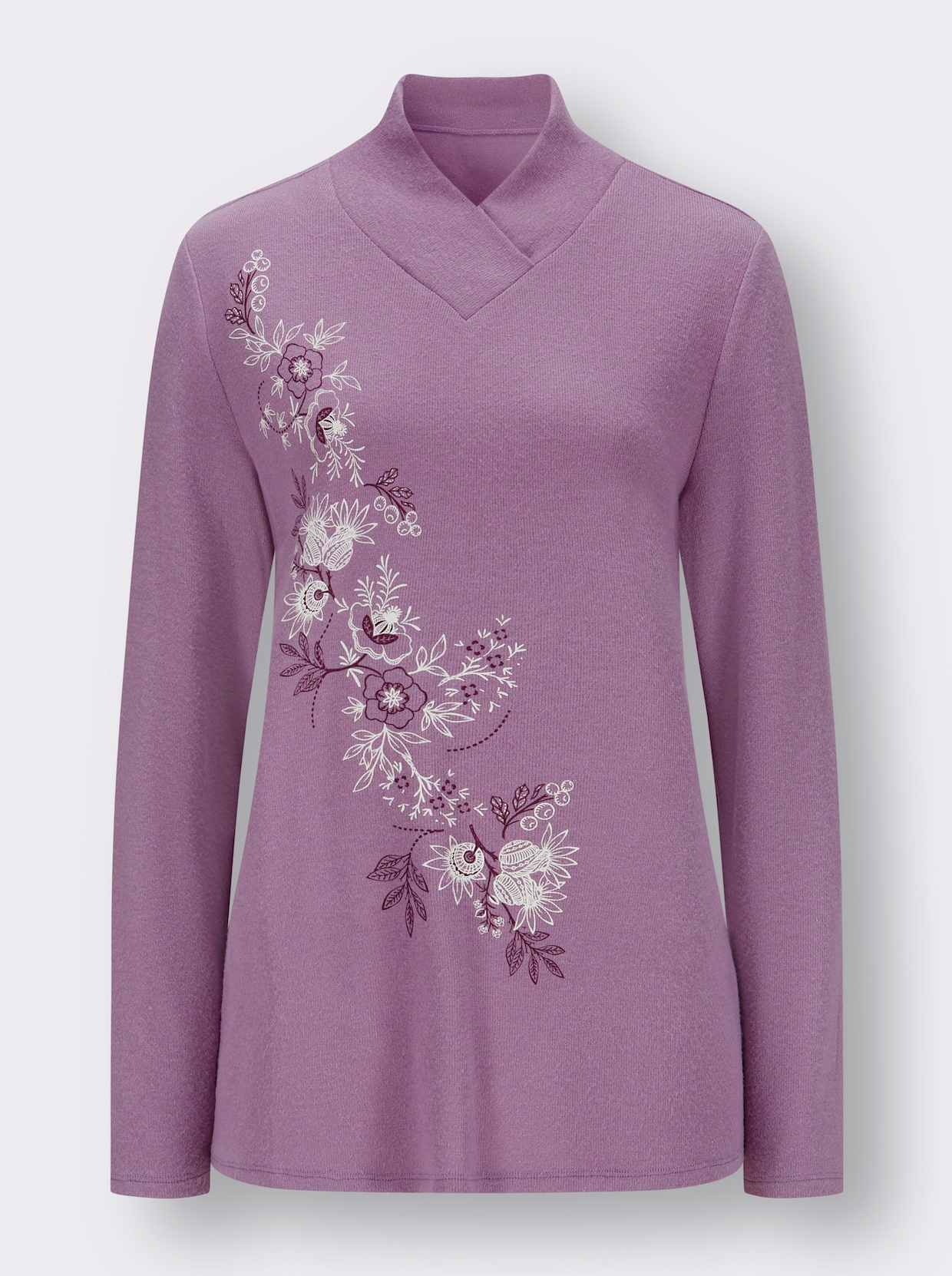 Shirt met lange mouwen - orchidee/malve bedrukt