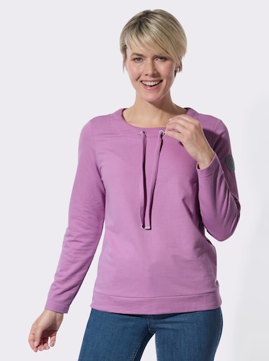 Sweatshirt mit Bindeband - orchidee