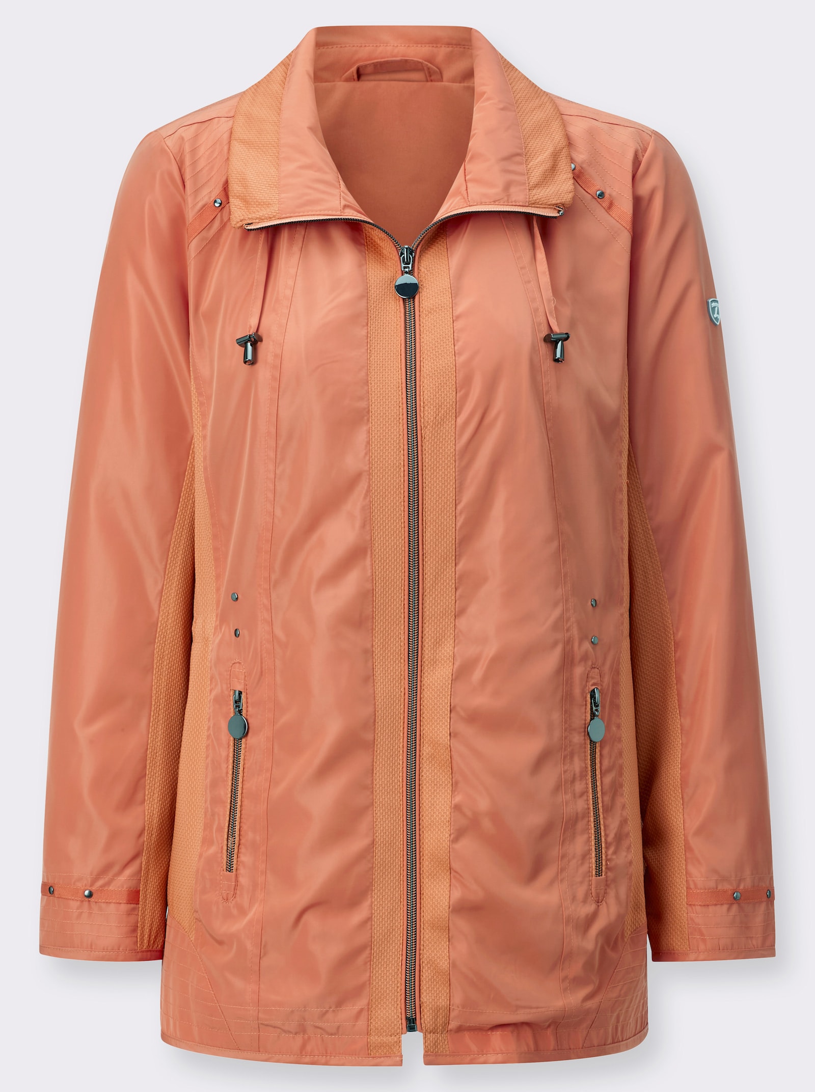 Übergangsjacke mit Mesh-Einsätzen - papaya