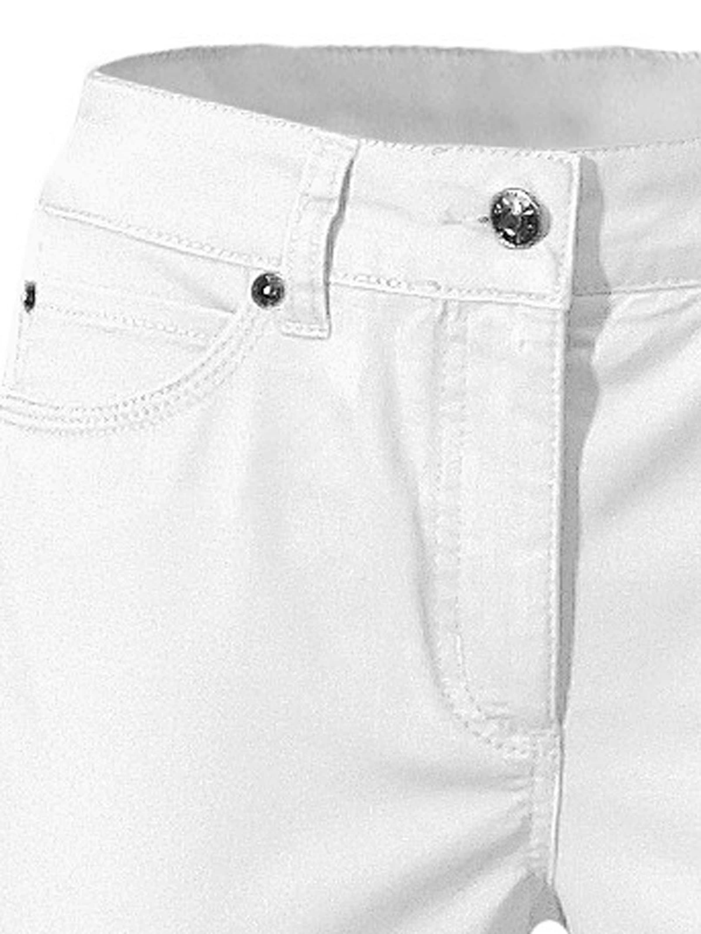 Damenmode Jeans Ashley Brooke Bauchweg-Jeans in weiß 