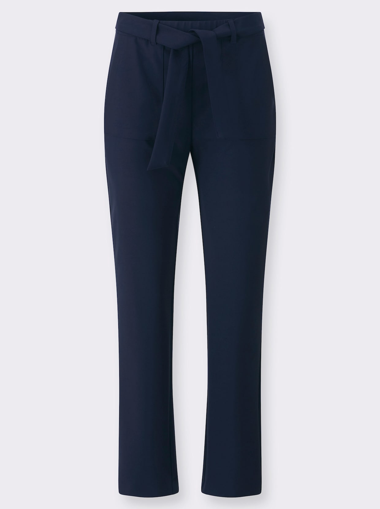 heine Schlupfhose mit Bindegürtel - marine