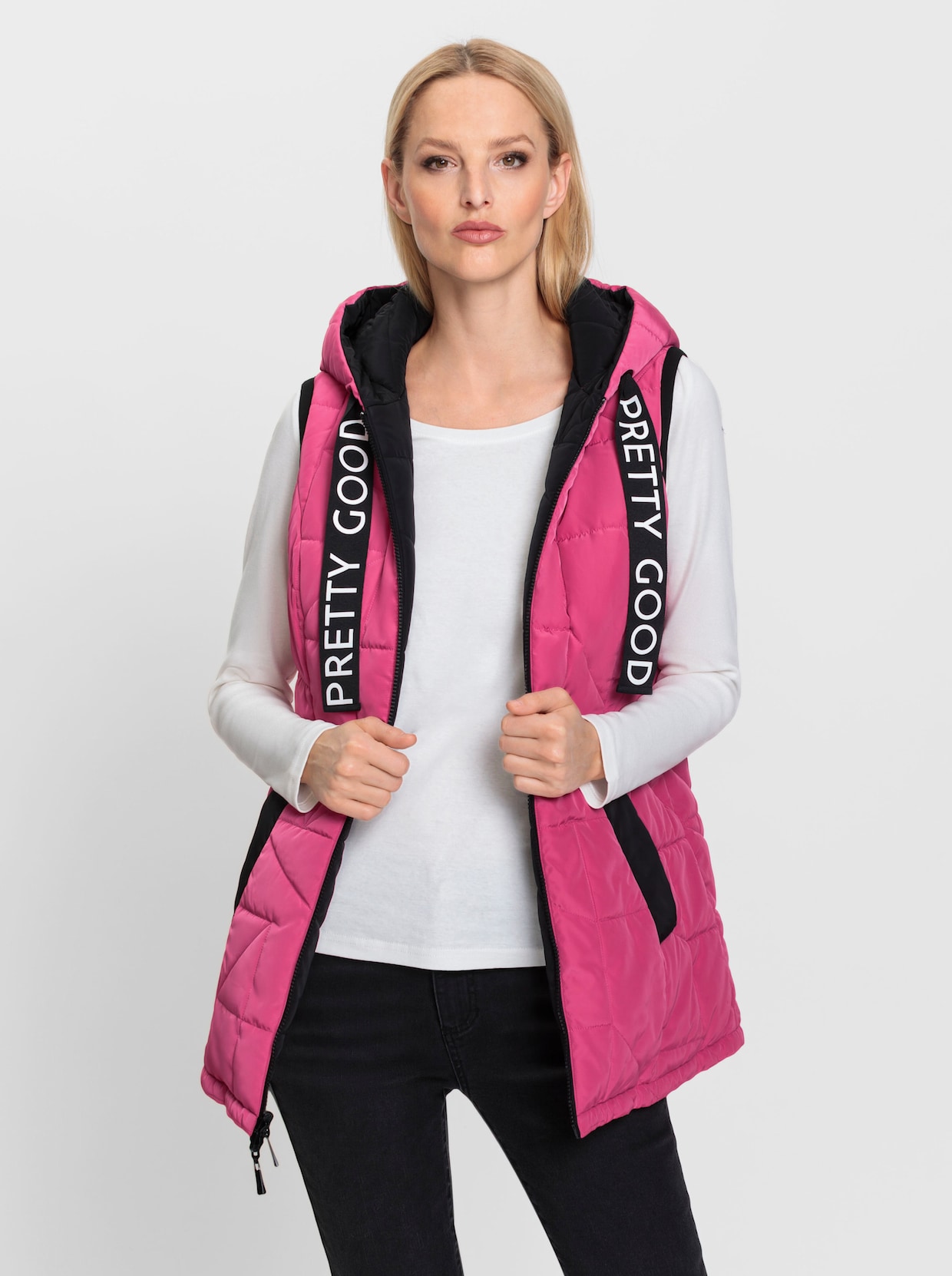 heine Gilet matelassé réversible - fuchsia