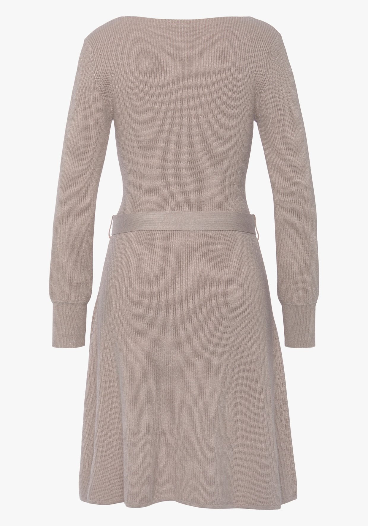 LASCANA Tricot jurk - beige gemêleerd