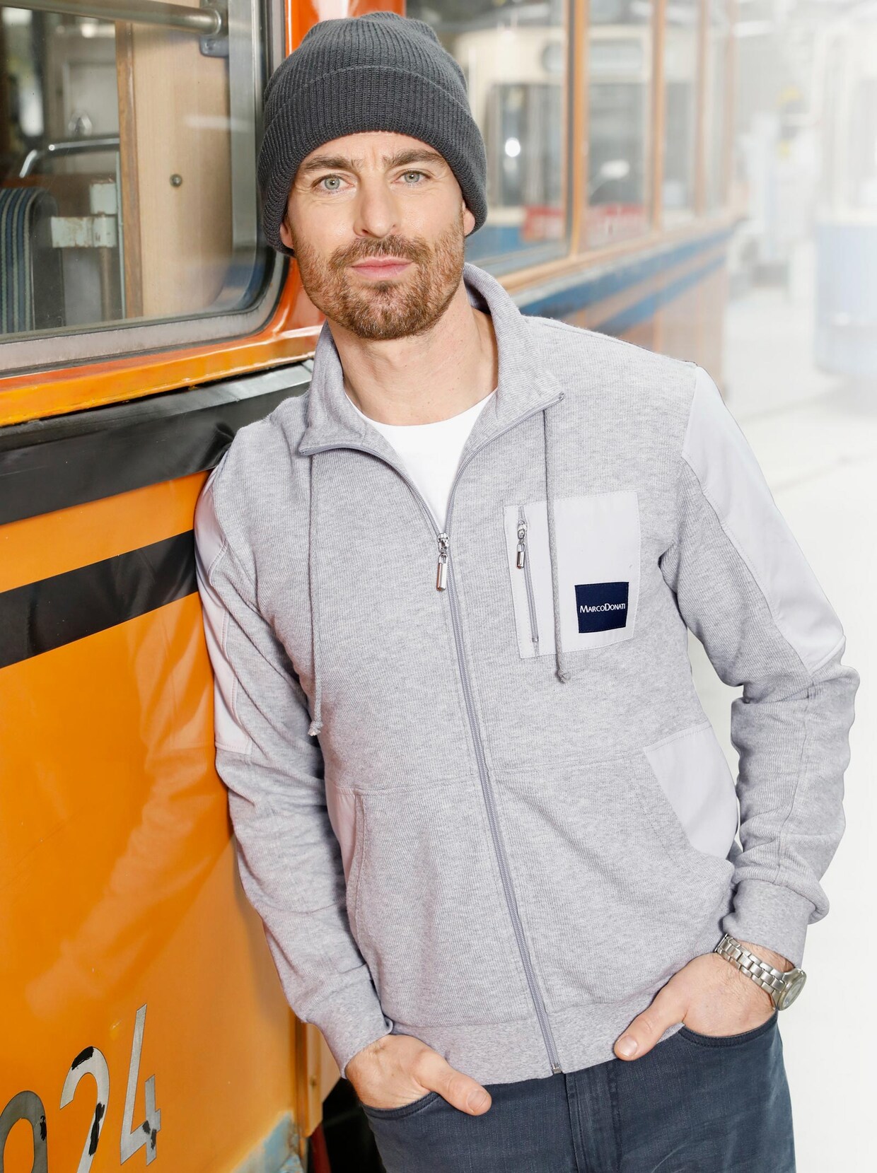 Marco Donati Sweatjacke - hellgrau