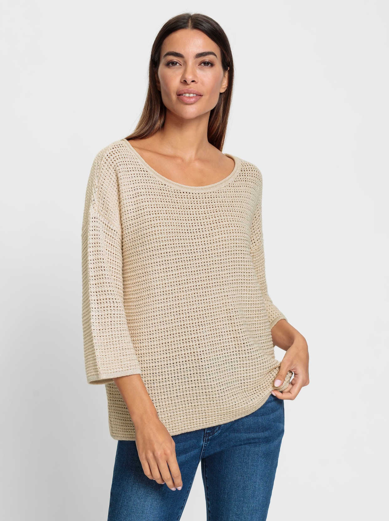 heine Pull encolure ronde - couleur ivoire