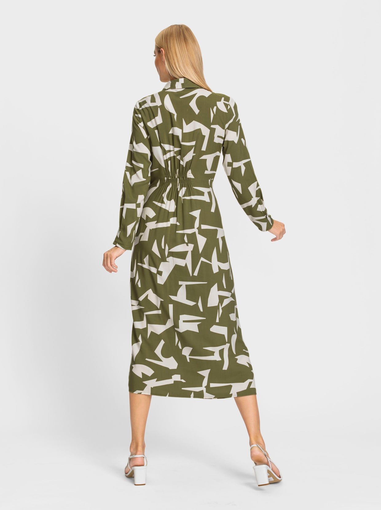 heine Robe imprimée - olive-couleur ivoire imprimé