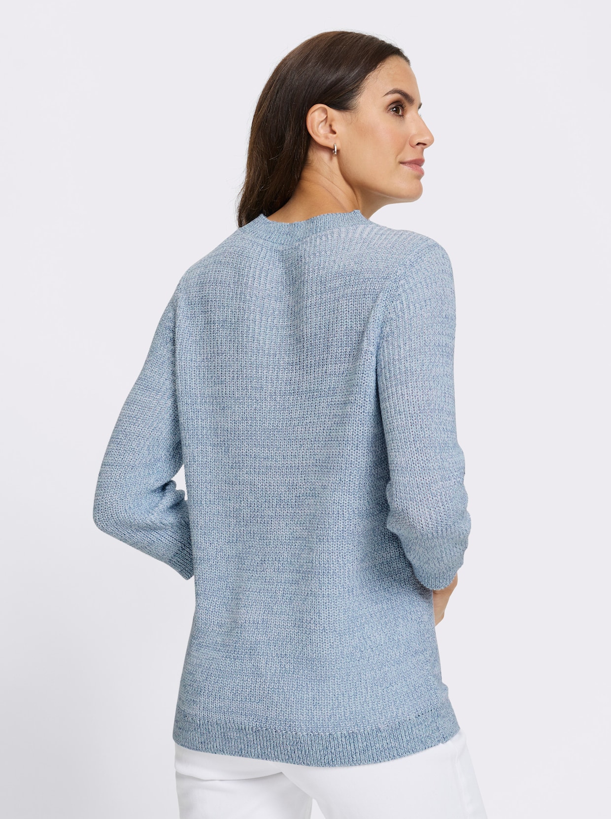 Rundhalspullover - mint-meliert