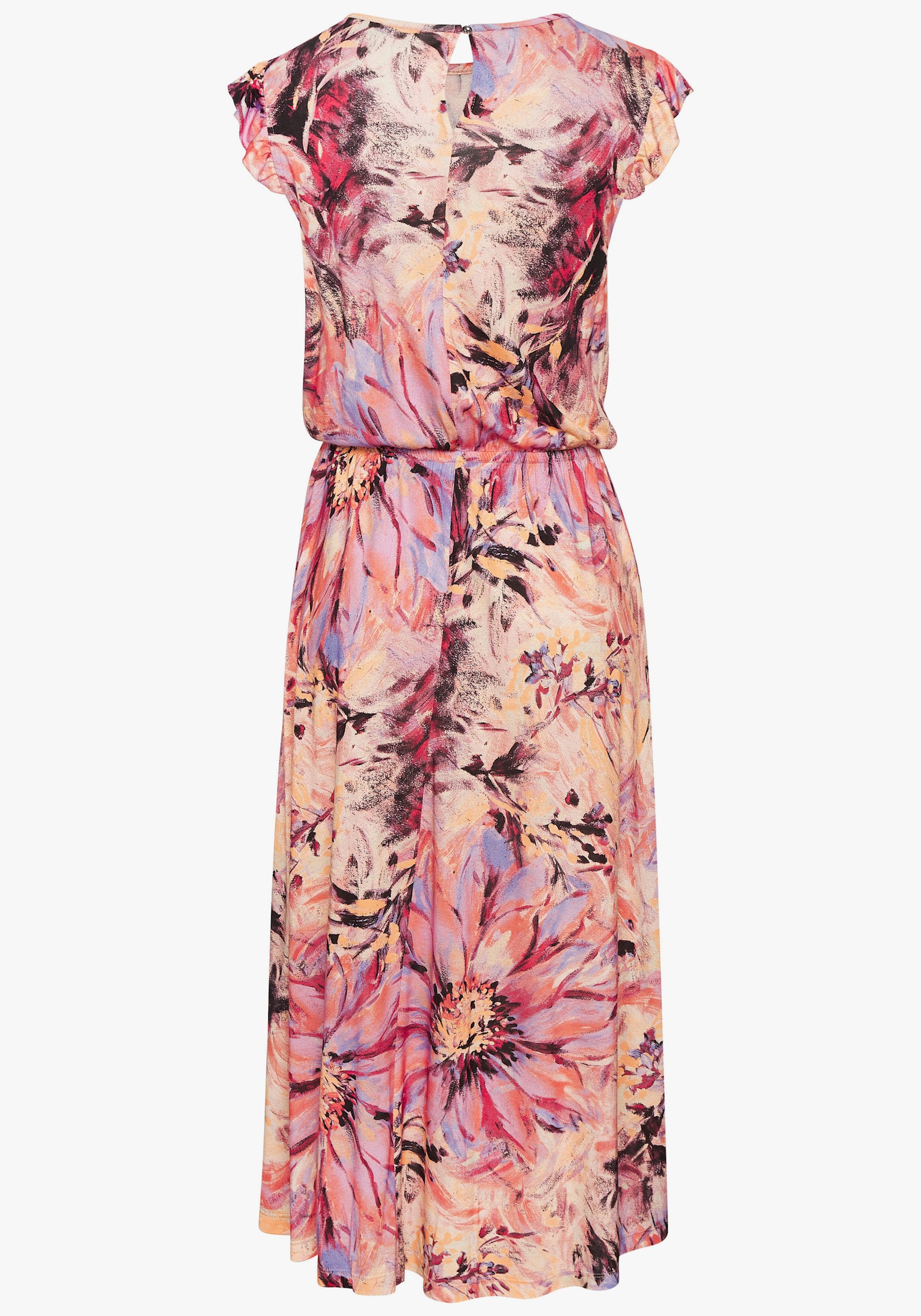 LASCANA Midikleid - pink bedruckt